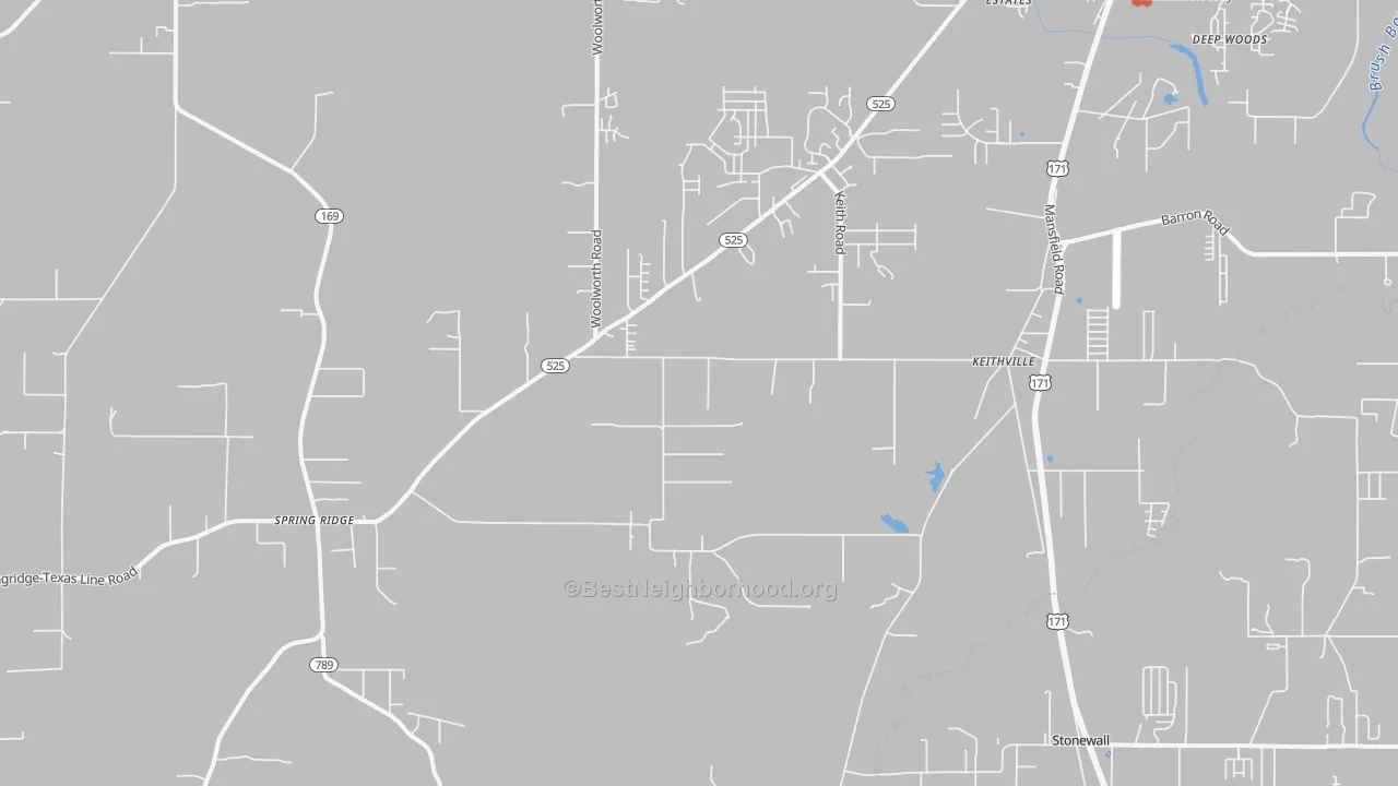 Transit Grade map of 71047, LA