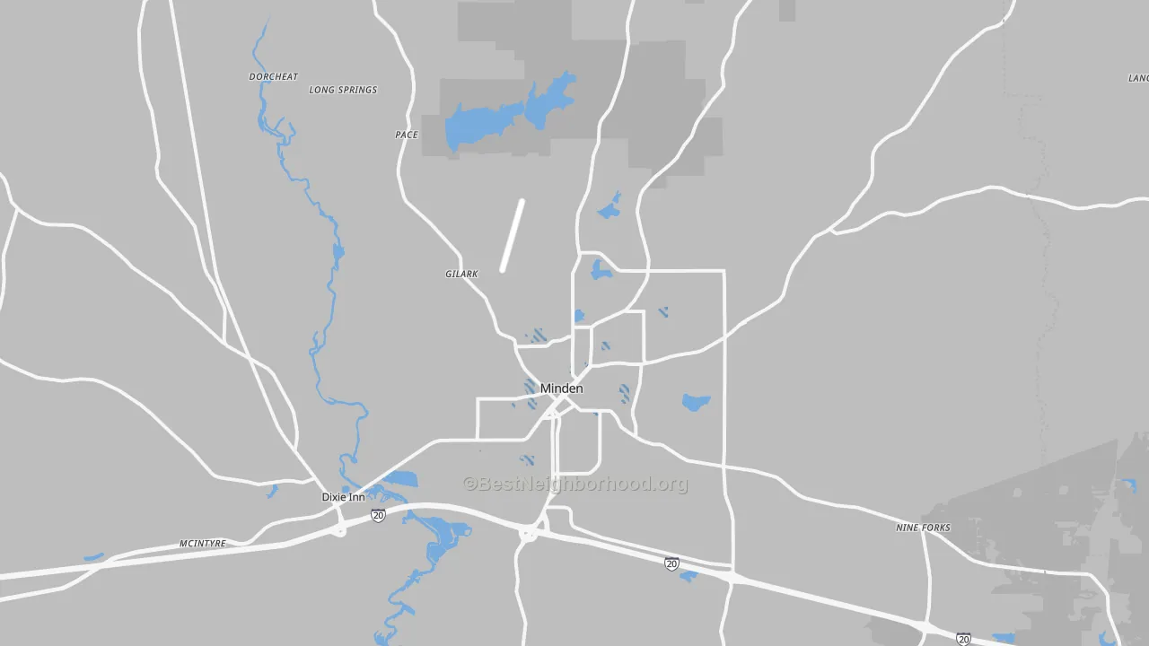 Transit Grade map of 71055, LA