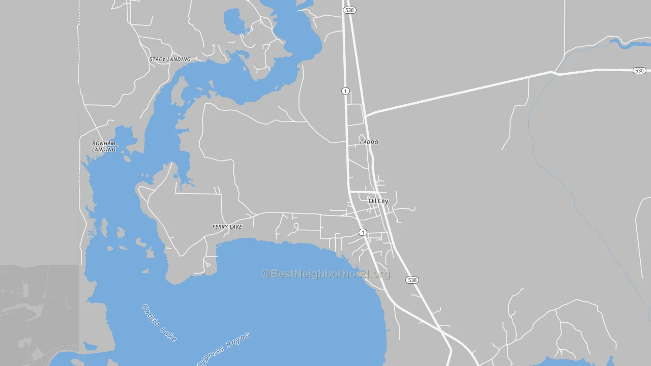 Transit Grade map of 71061, LA