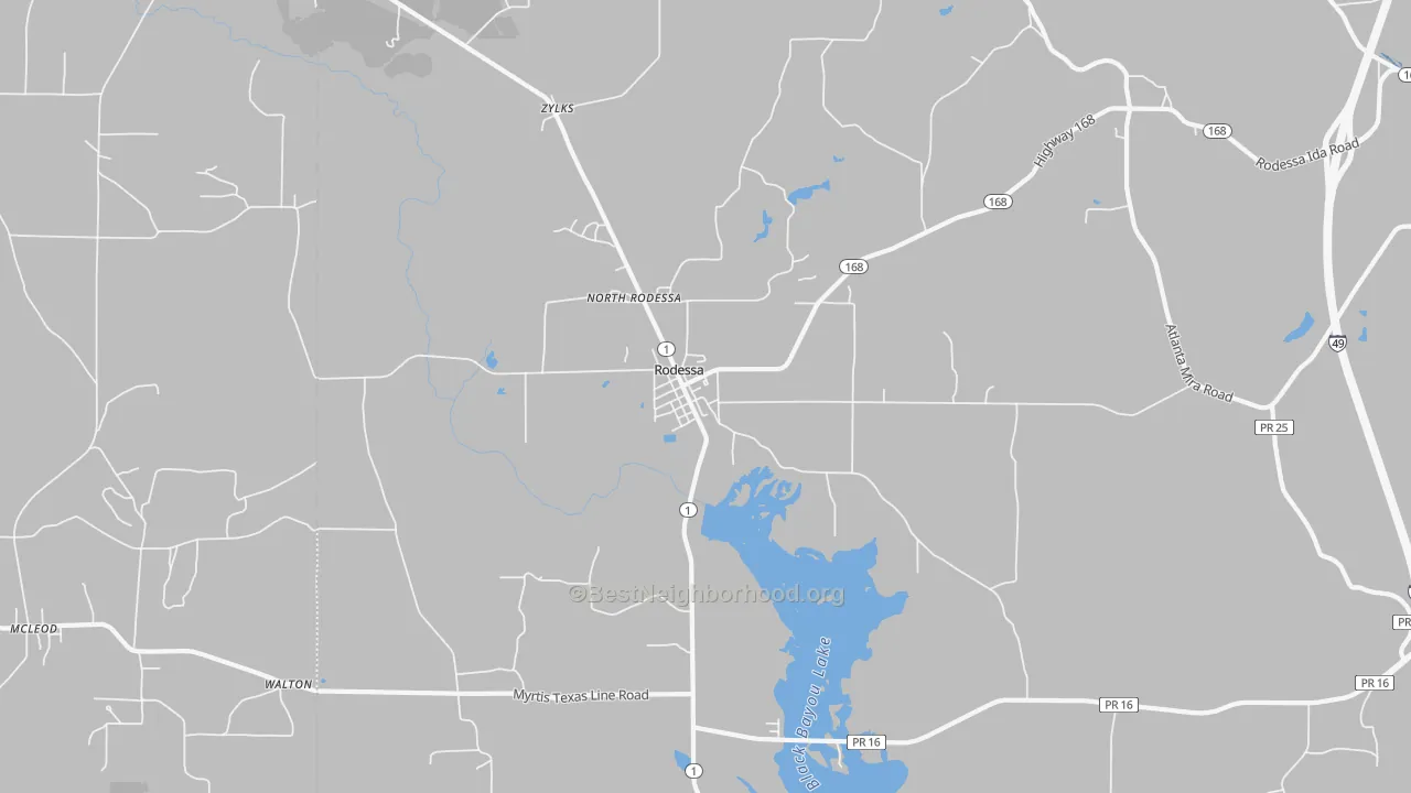 Transit Grade map of 71069, LA