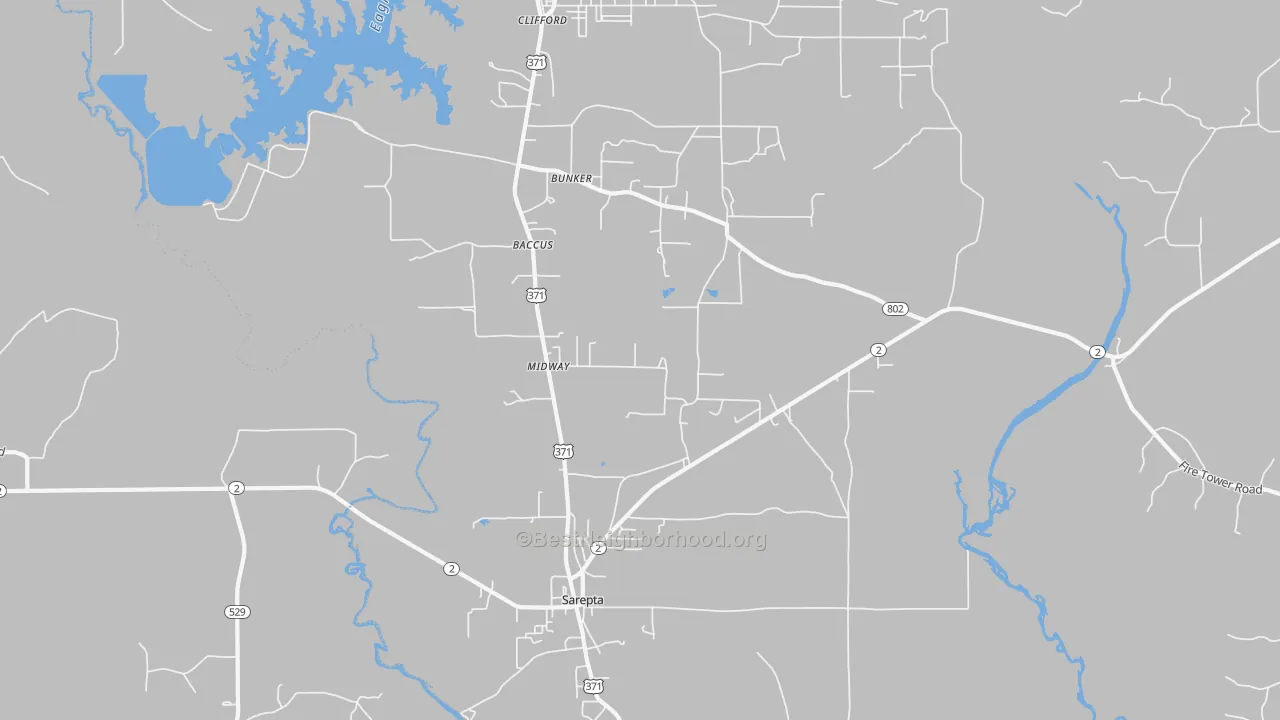 Transit Grade map of 71071, LA