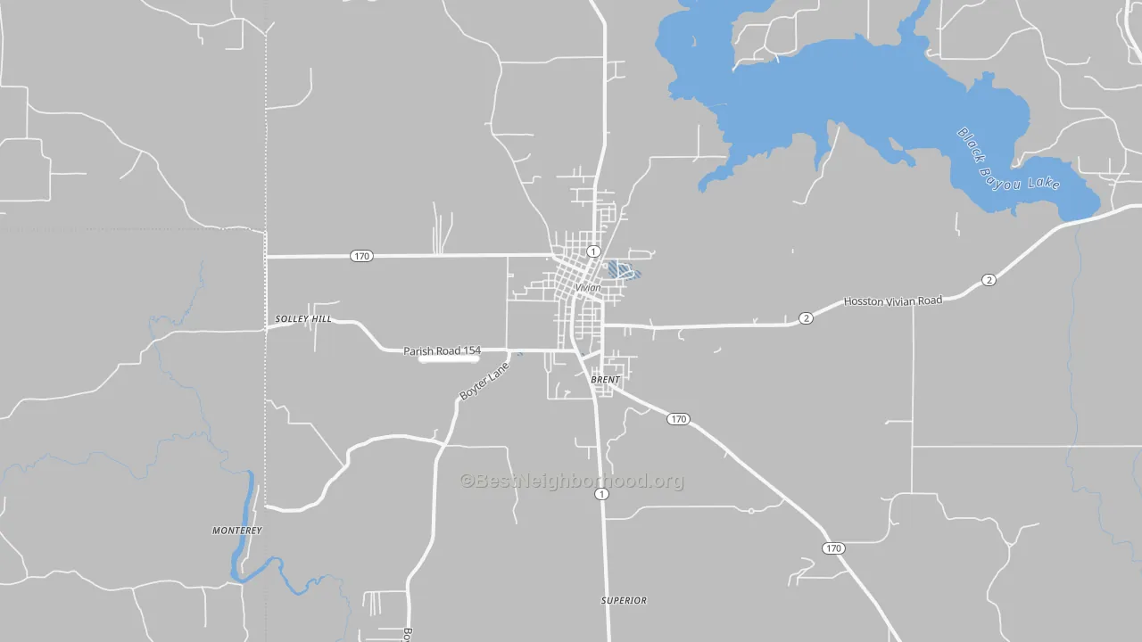 Transit Grade map of 71082, LA