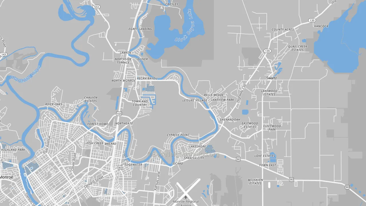 Transit Grade map of 71203, LA