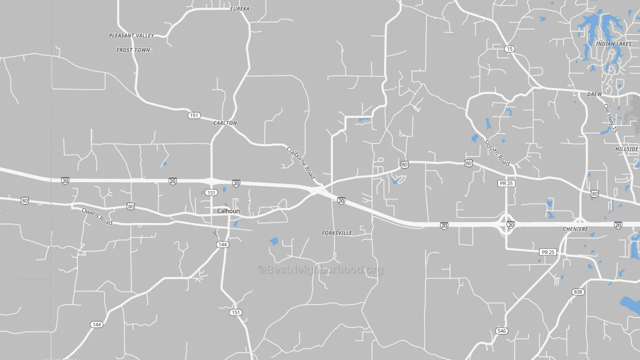Transit Grade map of 71225, LA