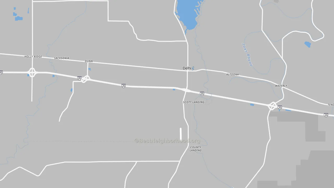 Transit Grade map of 71232, LA