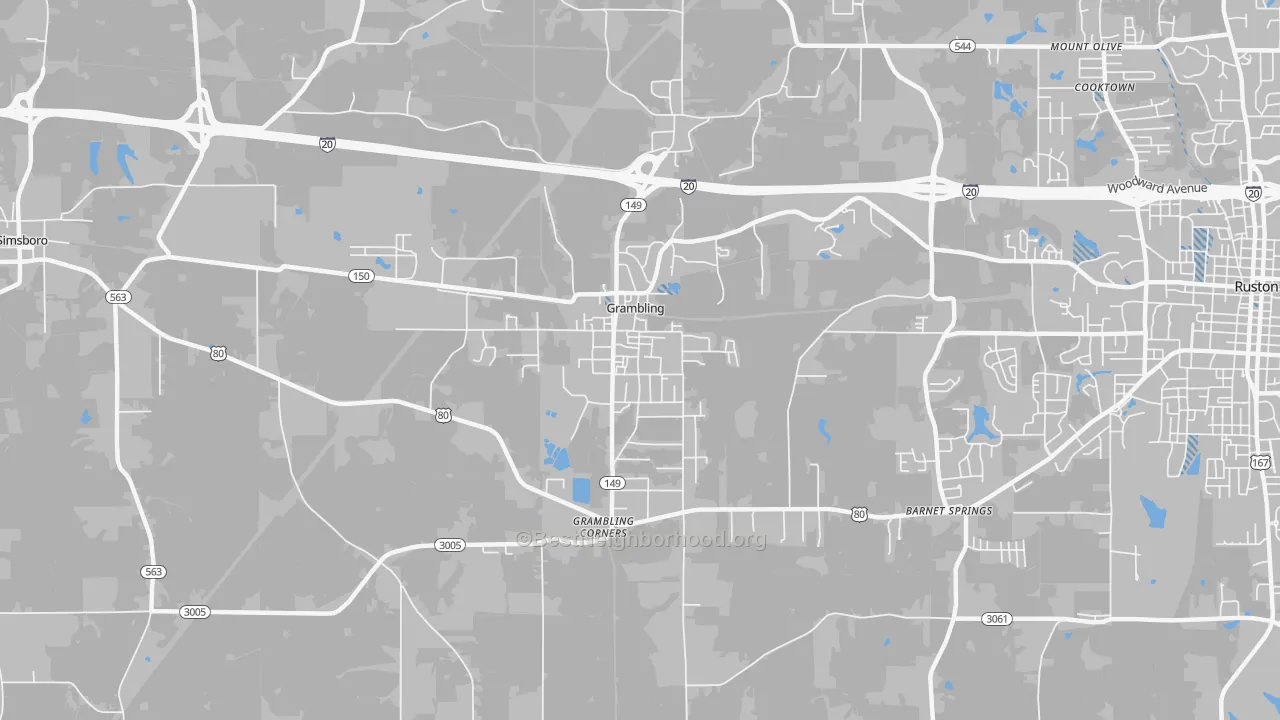 Transit Grade map of 71245, LA