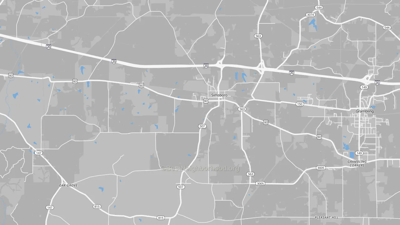Transit Grade map of 71275, LA
