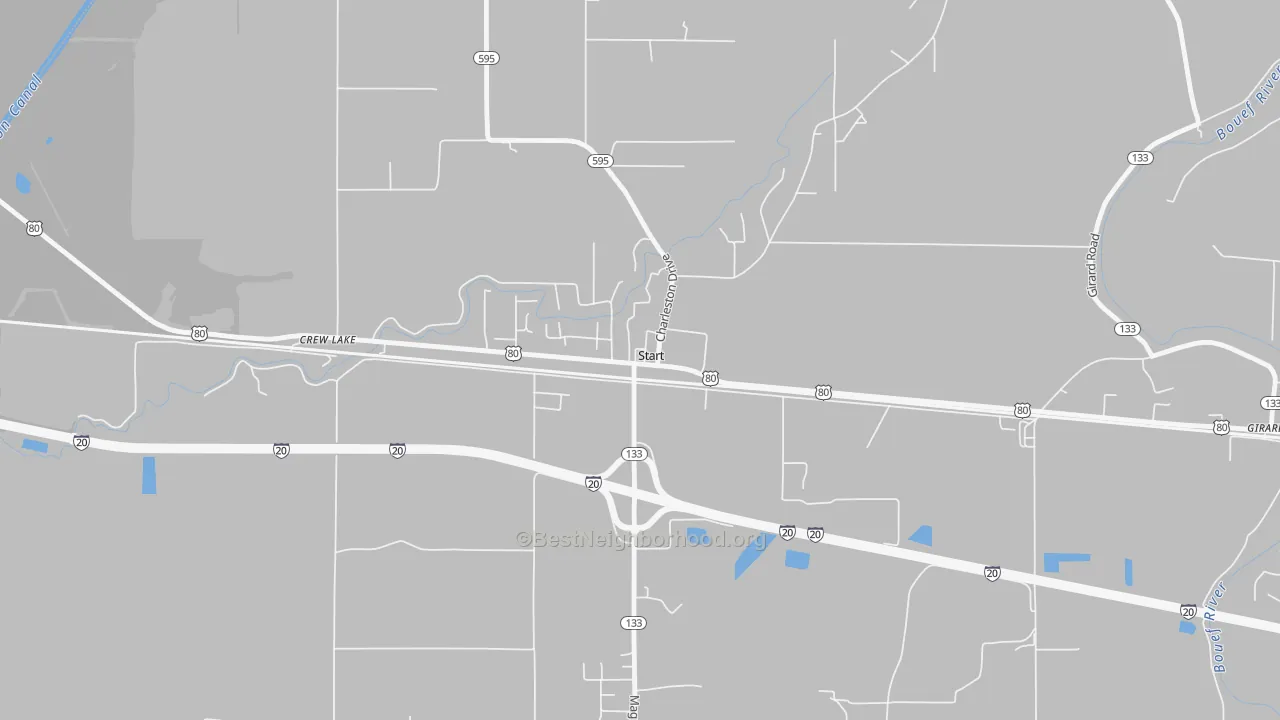 Transit Grade map of 71279, LA