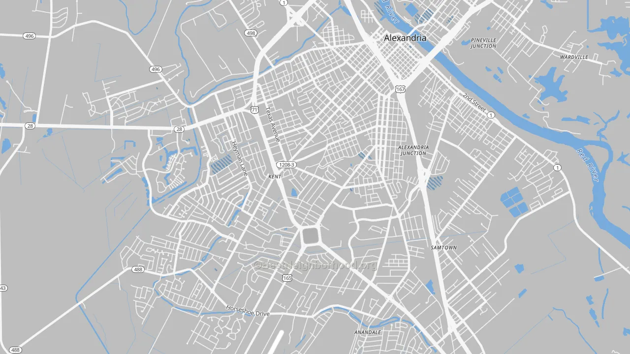 Transit Grade map of 71301, LA
