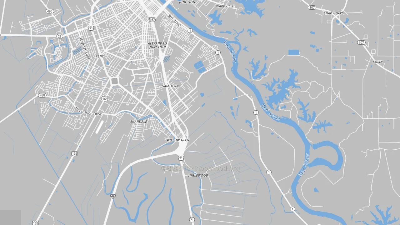 Transit Grade map of 71302, LA