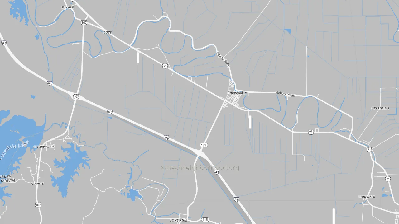 Transit Grade map of 71325, LA