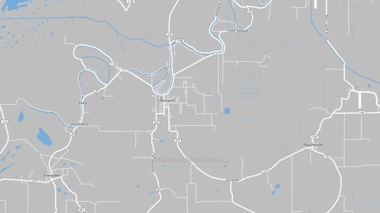 Transit Grade map of 71327, LA