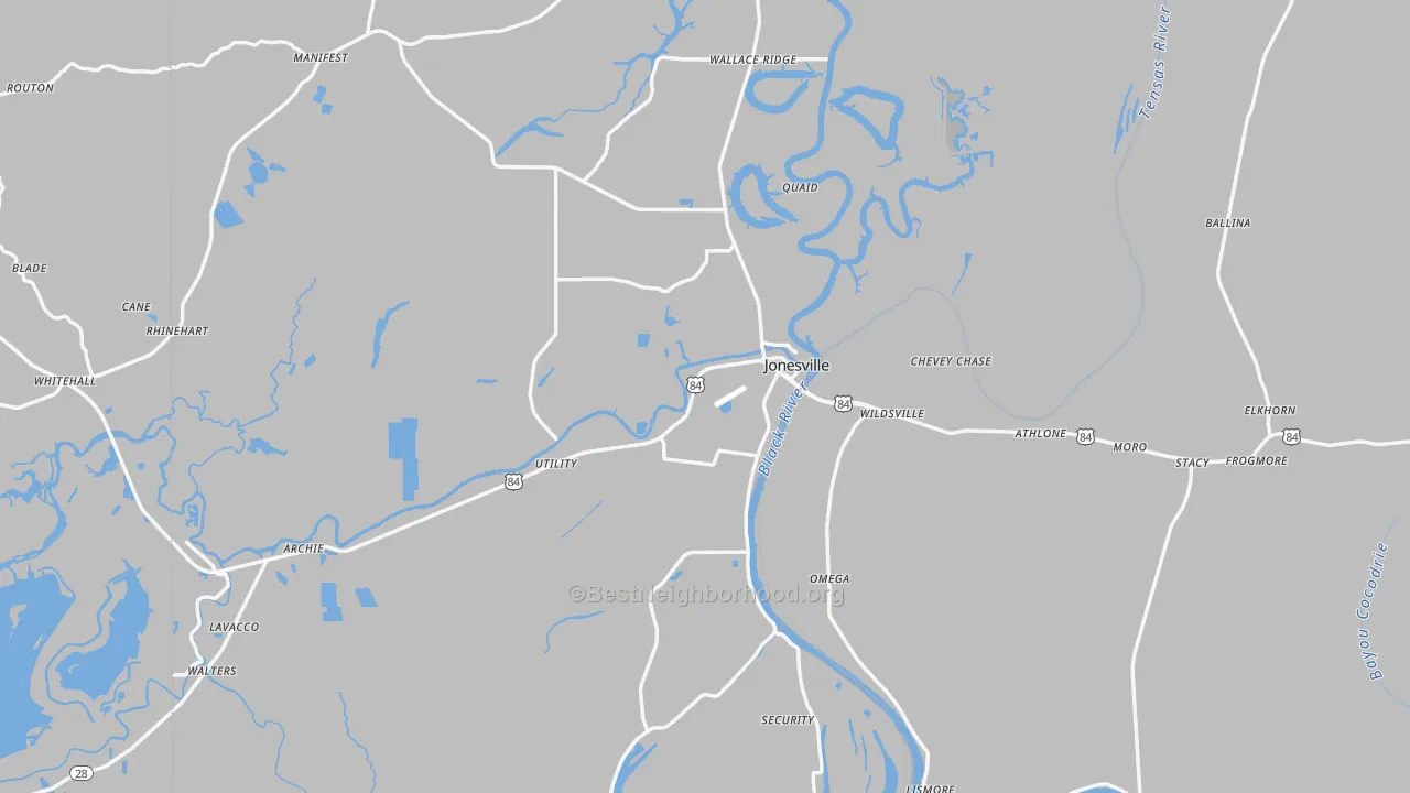 Transit Grade map of 71343, LA