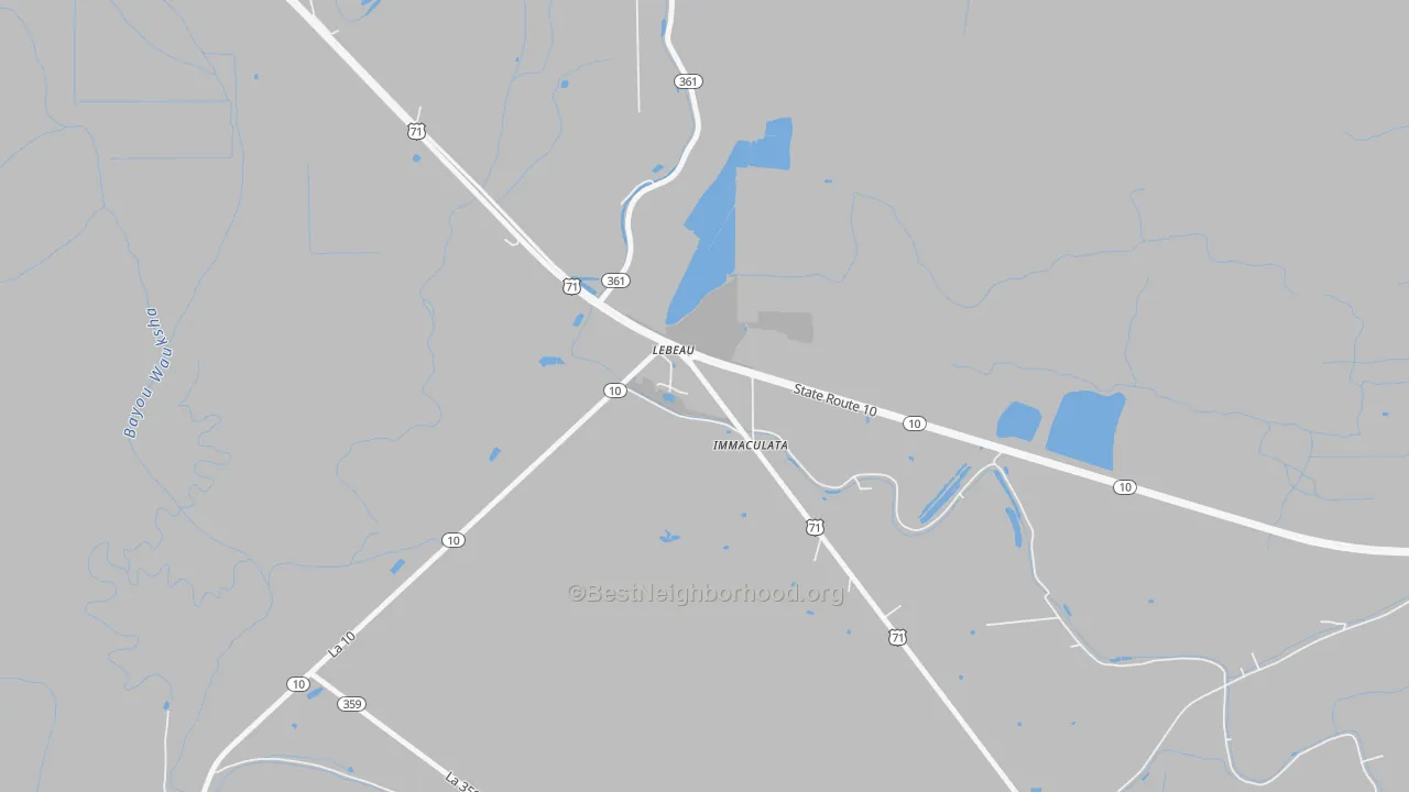 Transit Grade map of 71345, LA