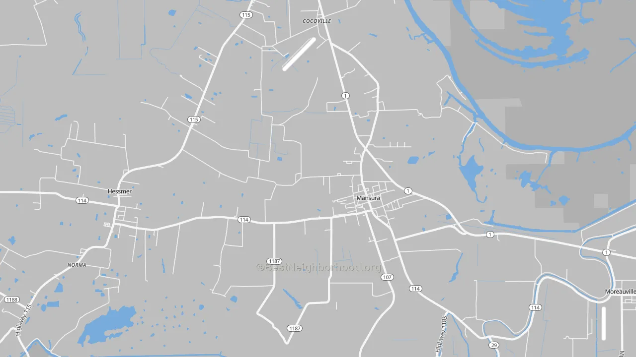 Transit Grade map of 71350, LA