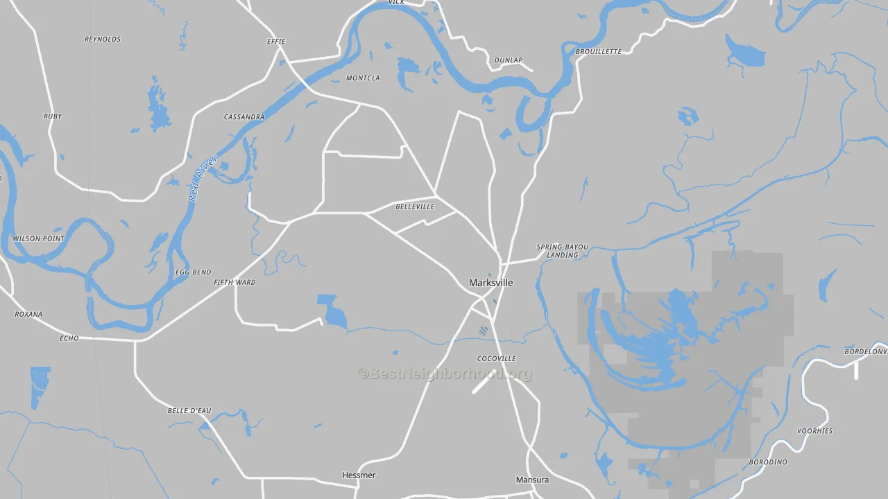 Transit Grade map of 71351, LA