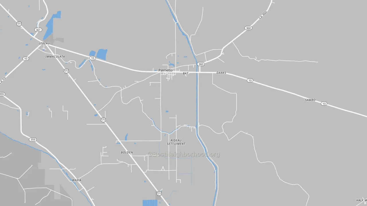Transit Grade map of 71358, LA