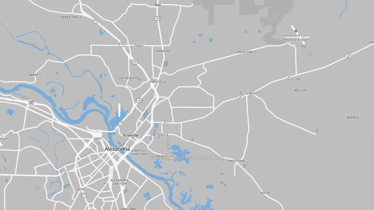 Transit Grade map of 71360, LA