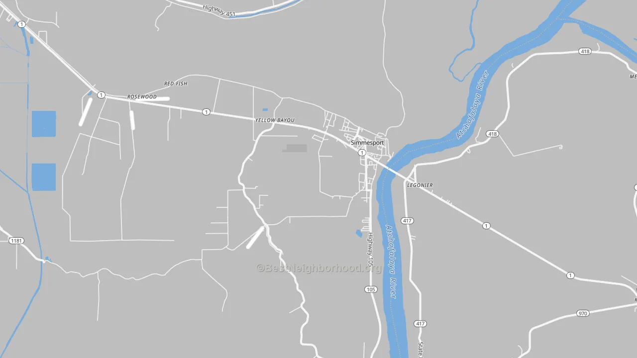 Transit Grade map of 71369, LA