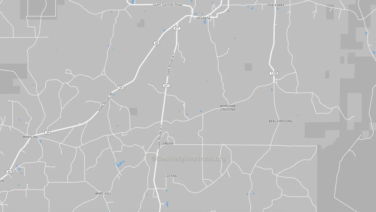 Transit Grade map of 71404, LA