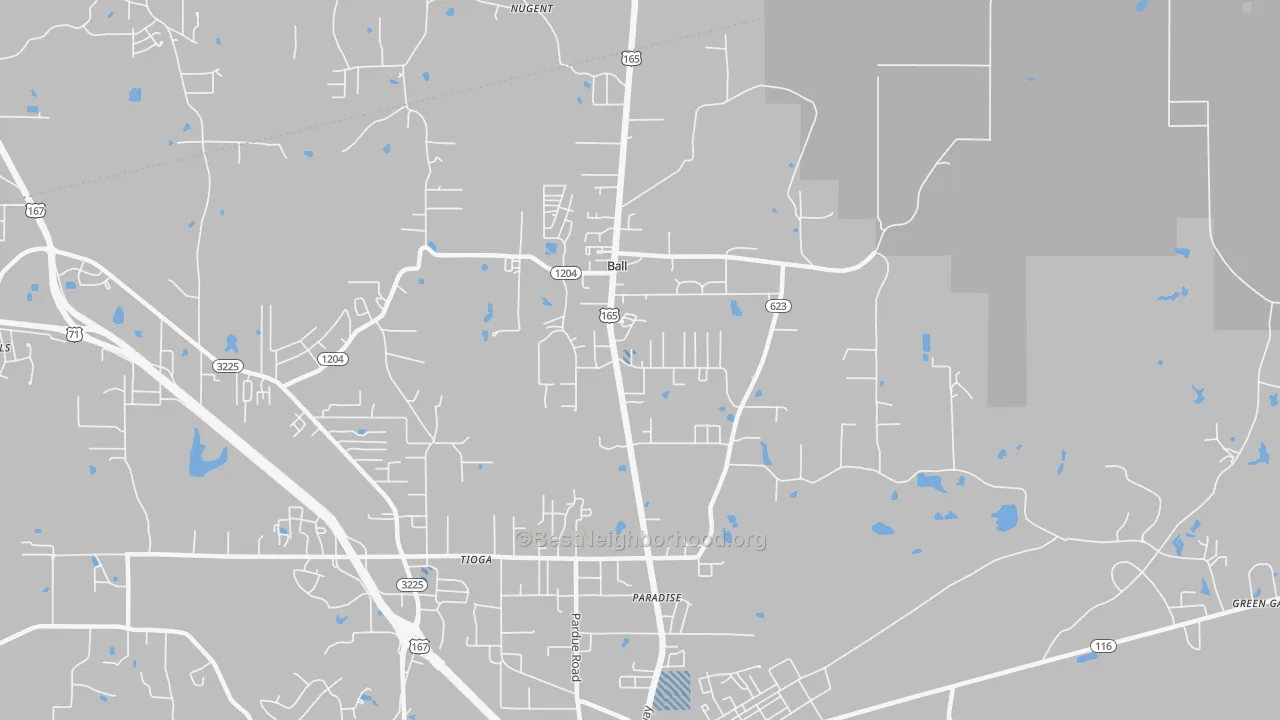 Transit Grade map of 71405, LA