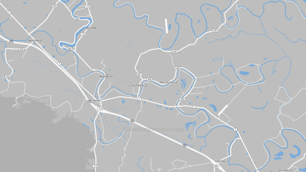Transit Grade map of 71416, LA