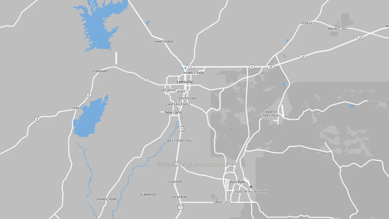 Transit Grade map of 71446, LA