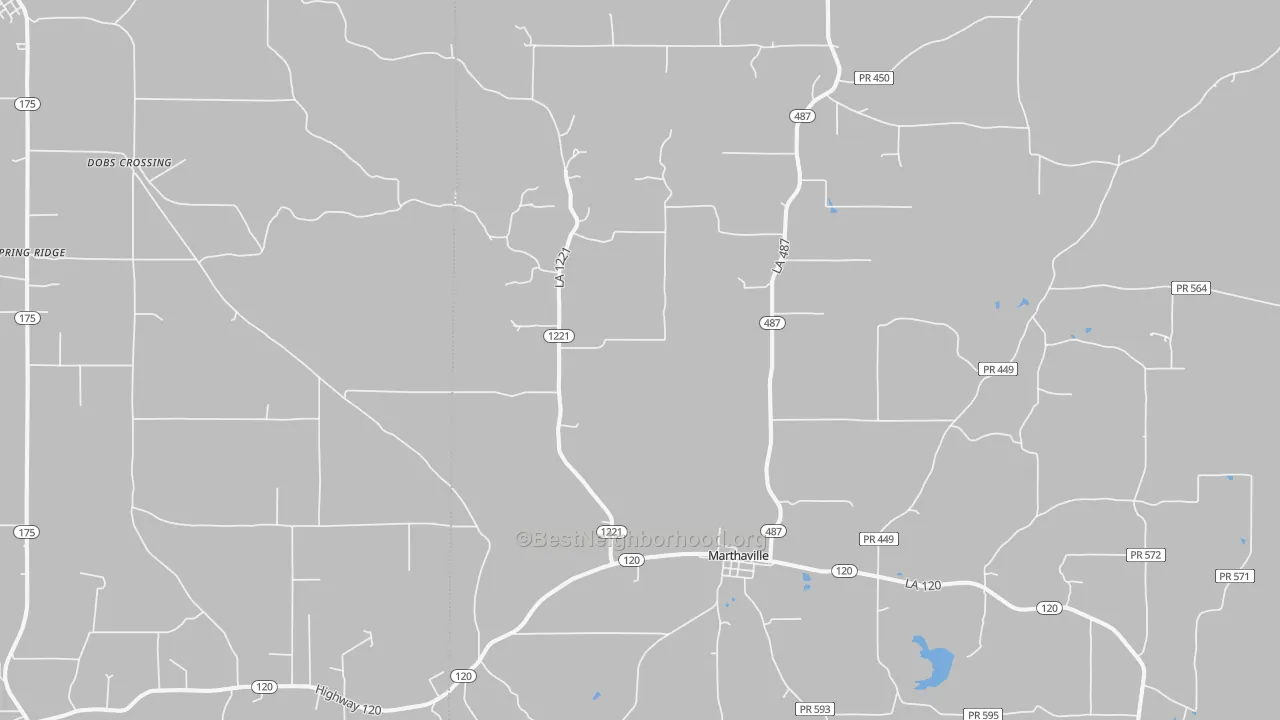 Transit Grade map of 71450, LA