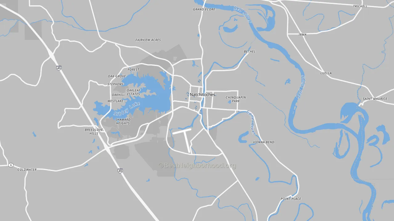 Transit Grade map of 71457, LA