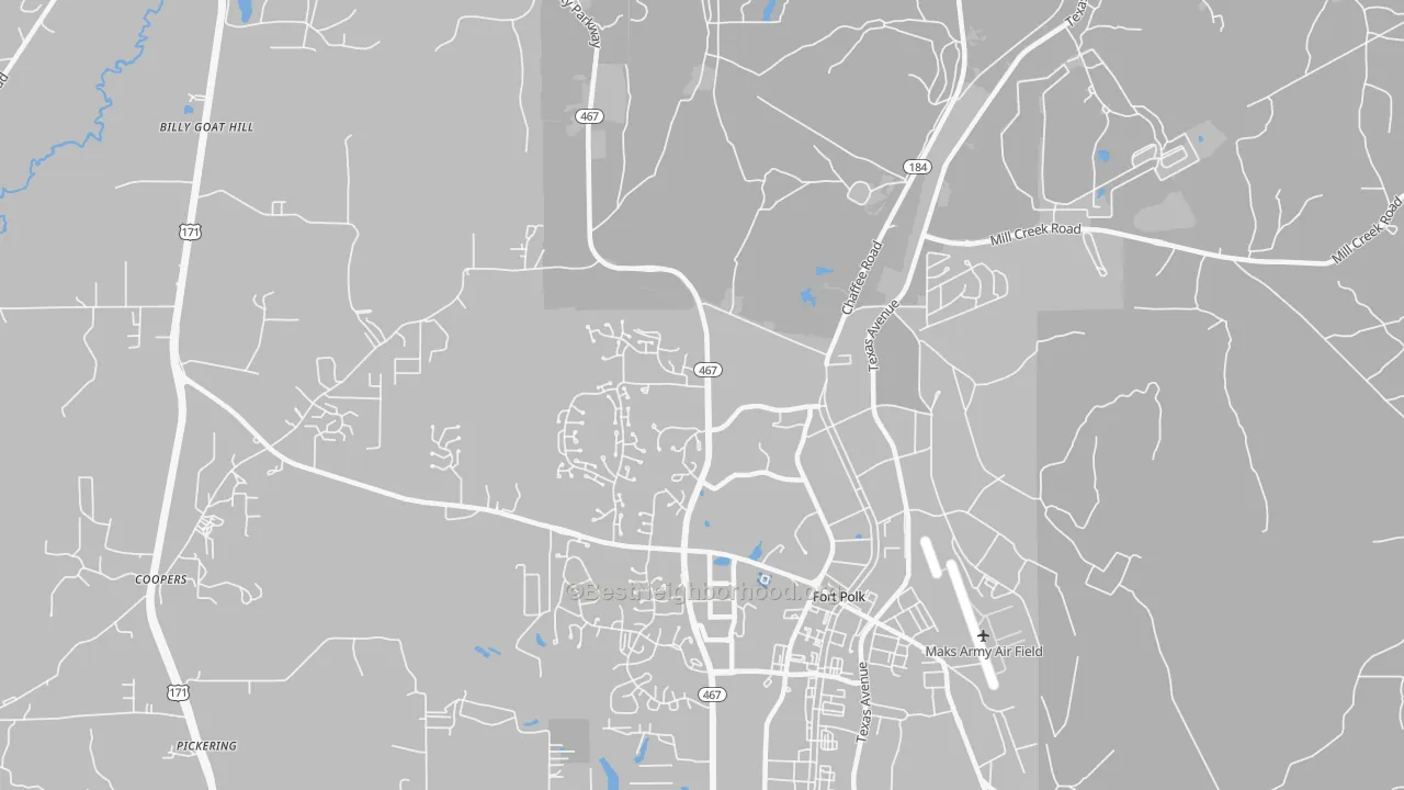 Transit Grade map of 71459, LA