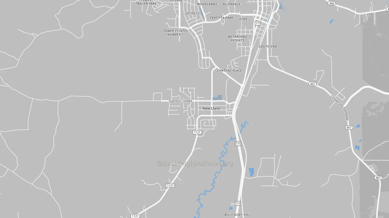 Transit Grade map of 71461, LA
