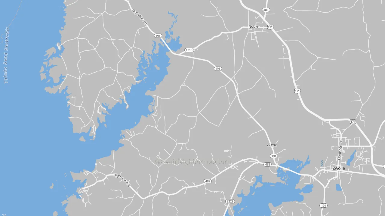 Transit Grade map of 71462, LA