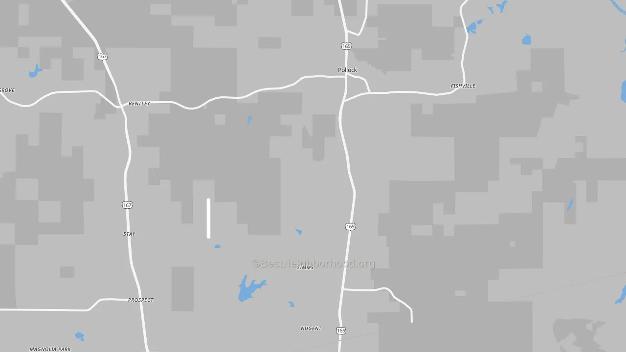 Transit Grade map of 71467, LA