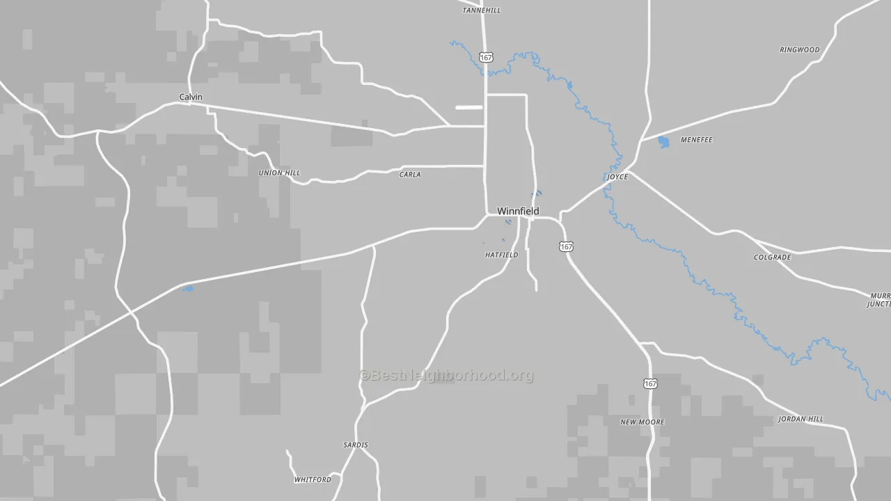 Transit Grade map of 71483, LA