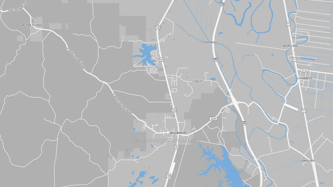 Transit Grade map of 71485, LA