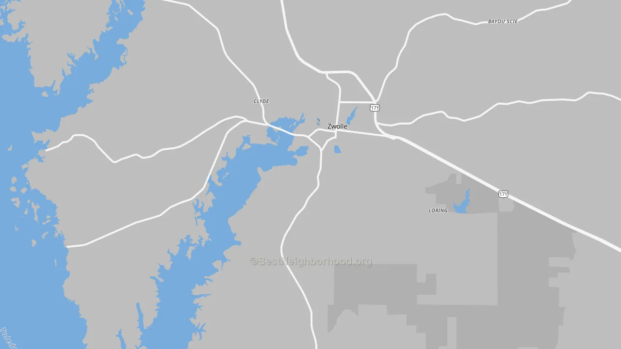 Transit Grade map of 71486, LA
