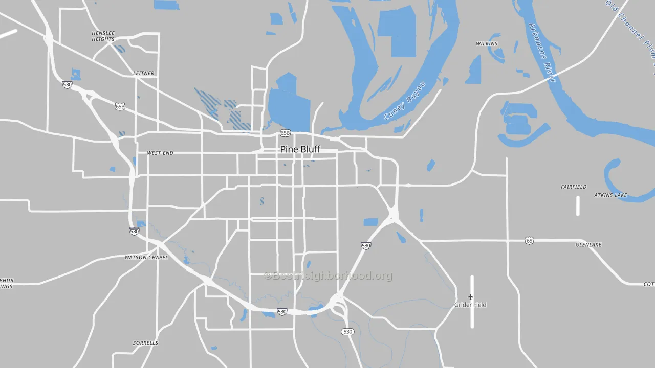 Transit Grade map of 71601, AR