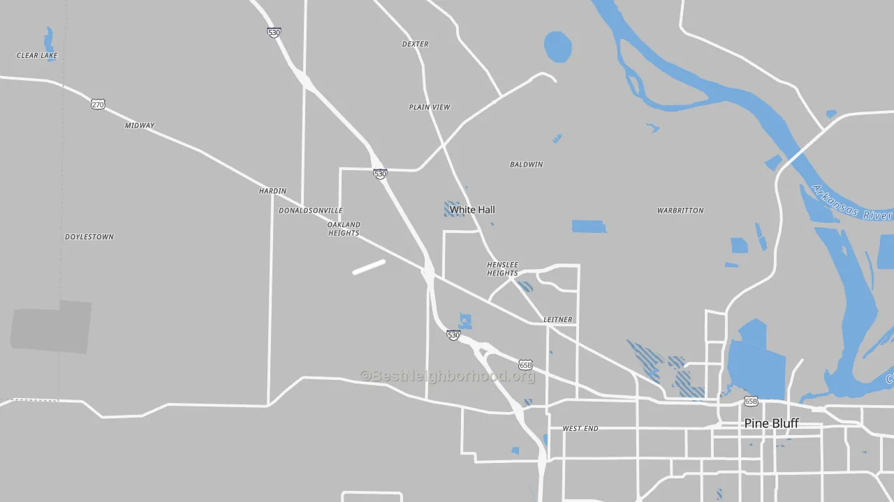 Transit Grade map of 71602, AR