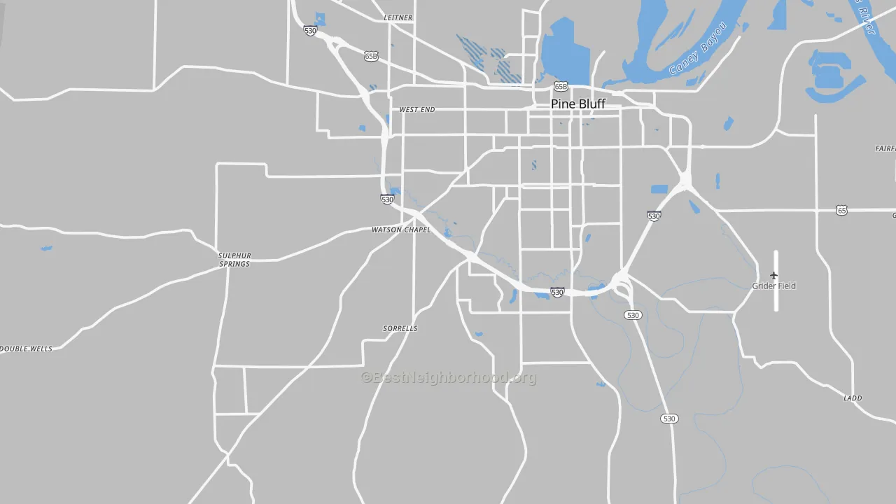 Transit Grade map of 71603, AR
