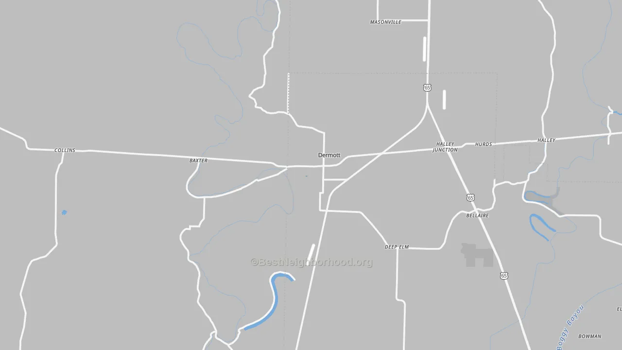 Transit Grade map of 71638, AR