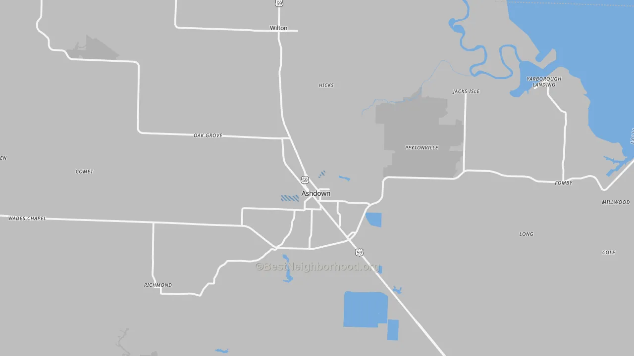 Transit Grade map of 71822, AR