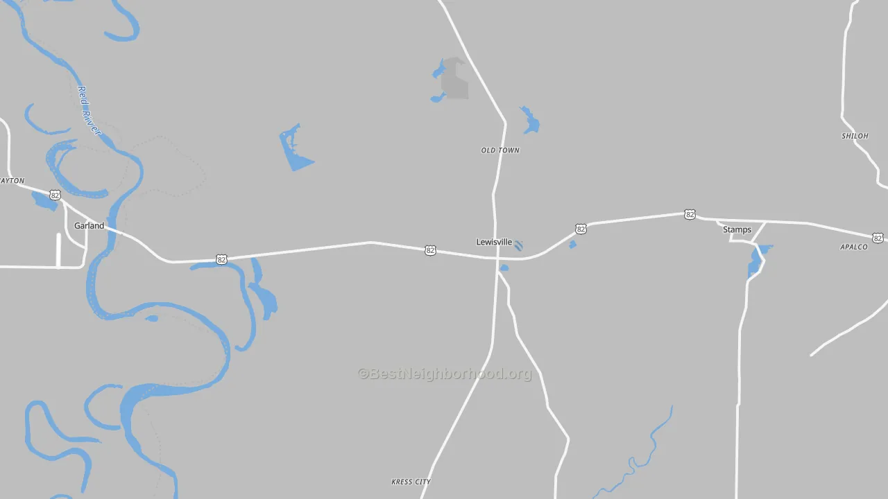 Transit Grade map of 71845, AR