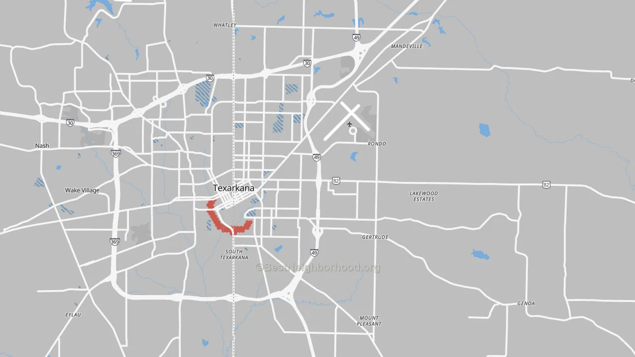 Transit Grade map of 71854, AR