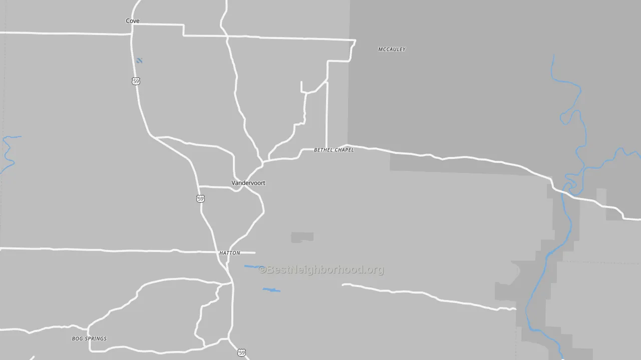 Transit Grade map of 71972, AR