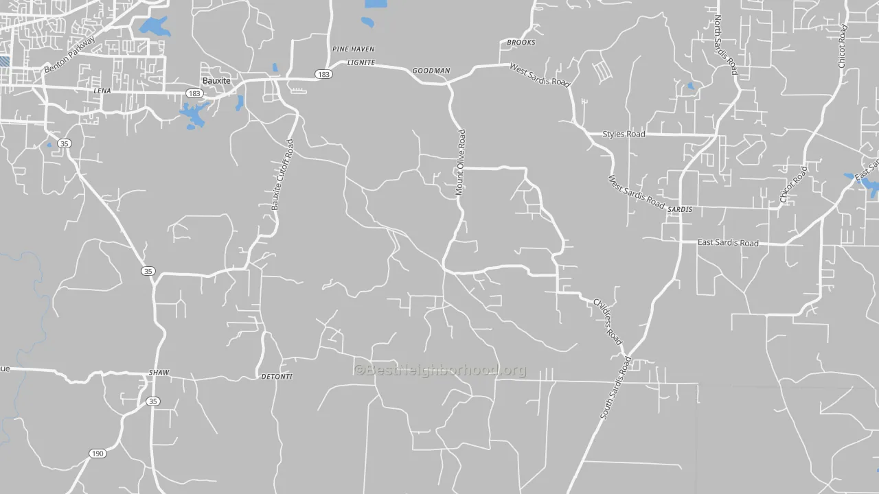 Transit Grade map of 72011, AR
