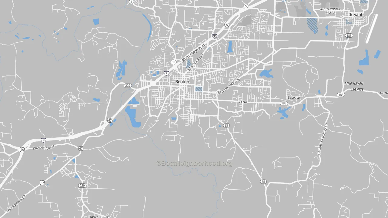 Transit Grade map of 72015, AR