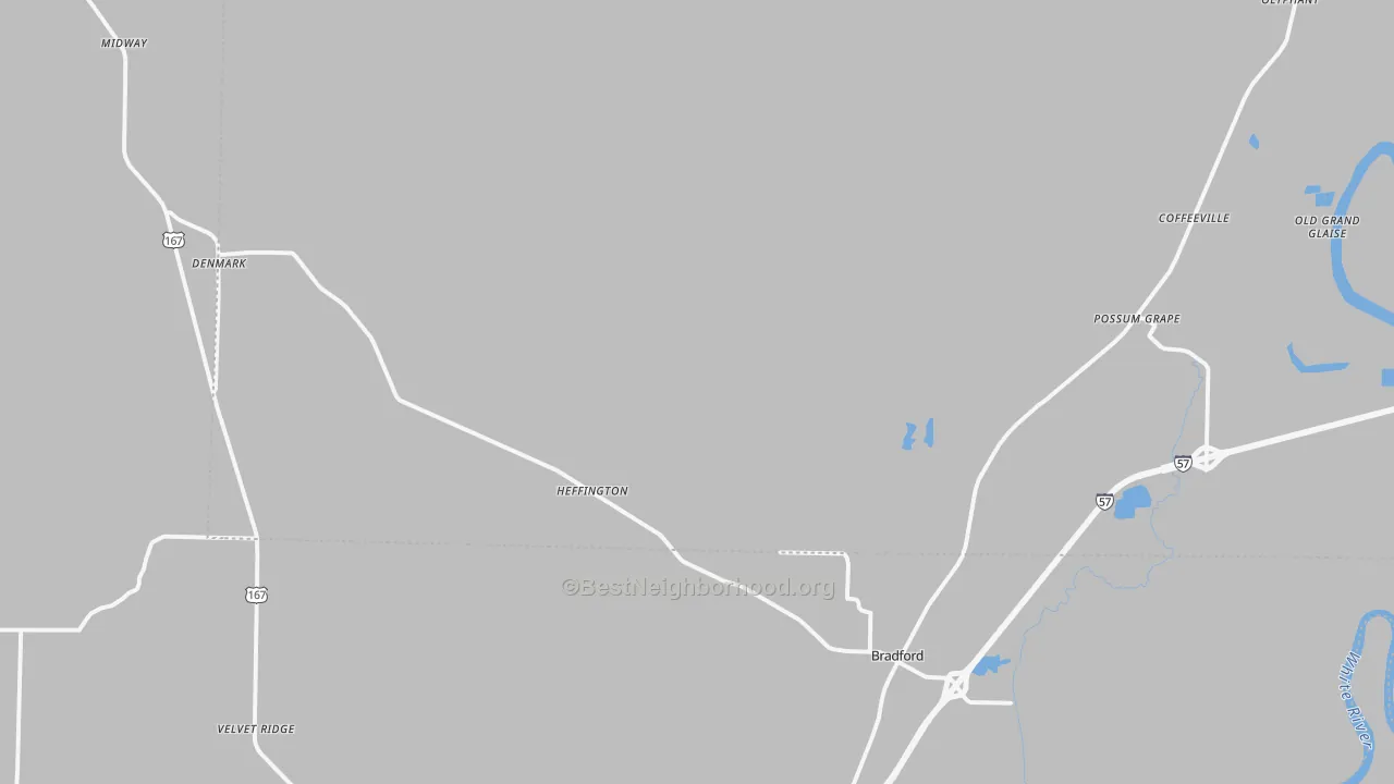 Transit Grade map of 72020, AR