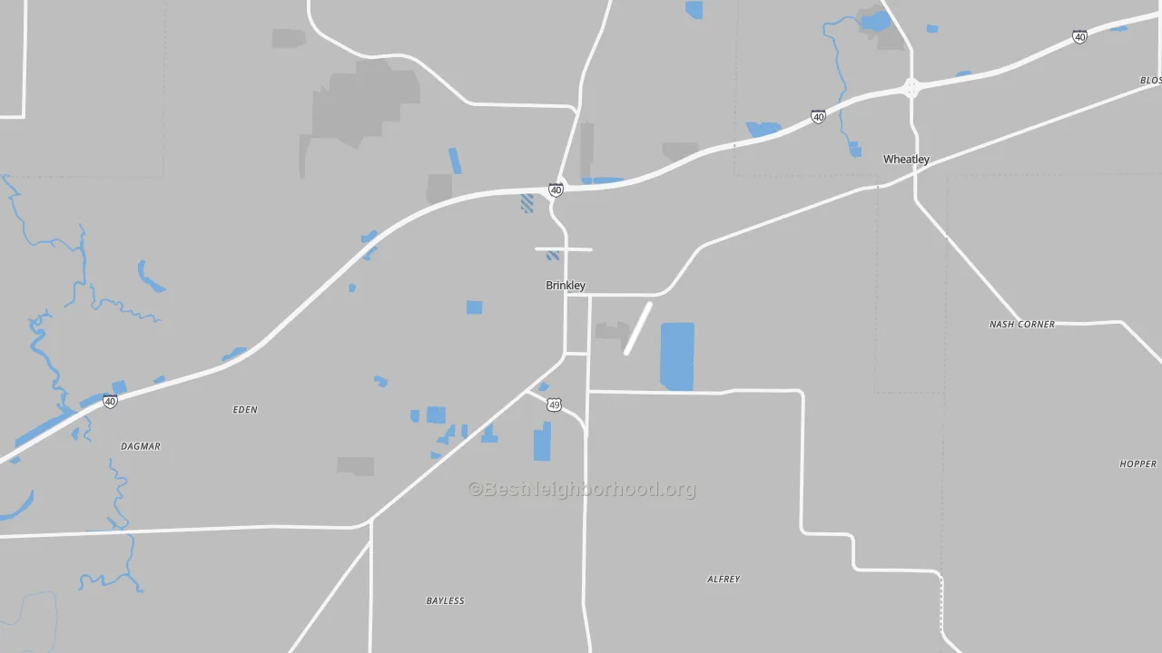 Transit Grade map of 72021, AR
