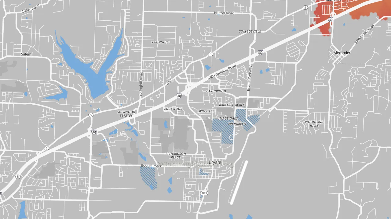 Transit Grade map of 72022, AR