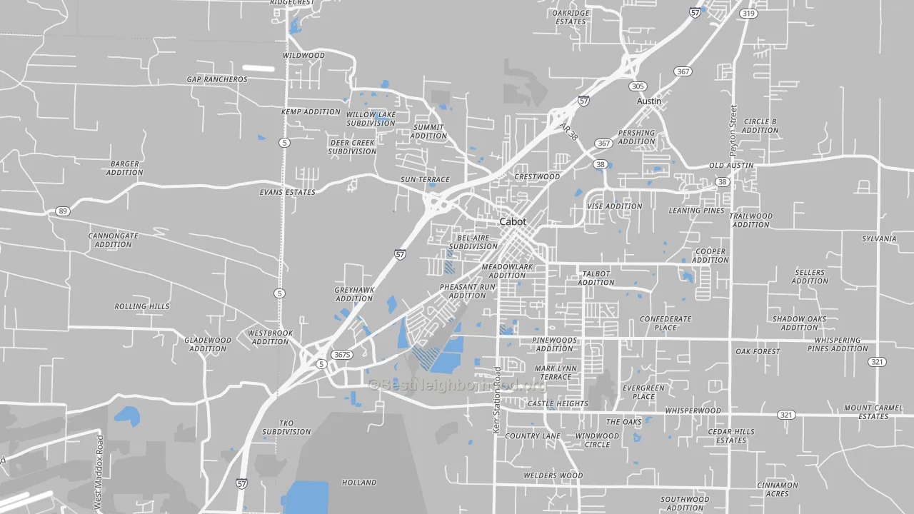 Transit Grade map of 72023, AR